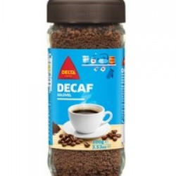 Delta Decafe Caffaine Free Instant Coffee Jar